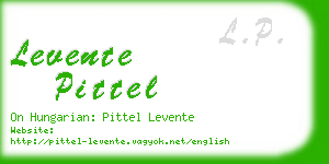 levente pittel business card